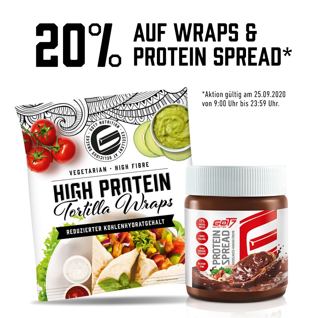 30% Gutschein auf GOT7 Wraps und Protein Spreads