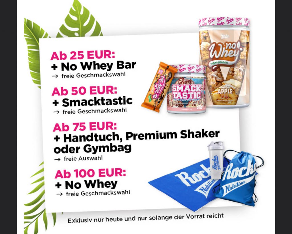 Rocka Nutrition Geschenke ab 25€ Bestellwert
