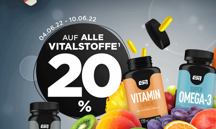 ESN Rabattcode für 20% auf Vitalstoffe | Suppligator.de