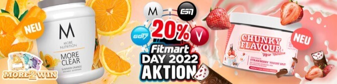 20% auf alles bei More Nutrition zum Fitmart Day 2022 | Suppligator.de