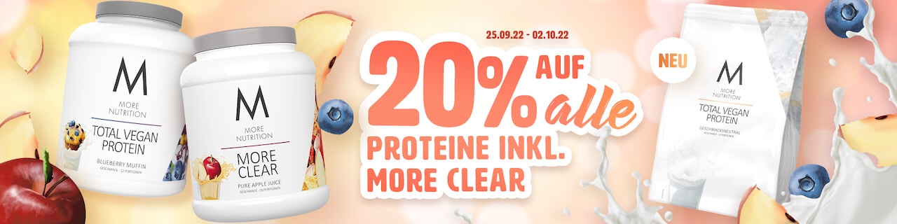 20% Rabatt mit More Nutrition Proteinaktion
