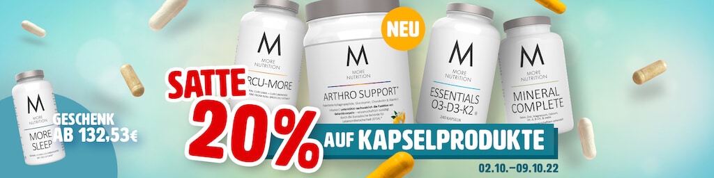20% auf More Nutrition Kapselprodukte | Suppligator.de