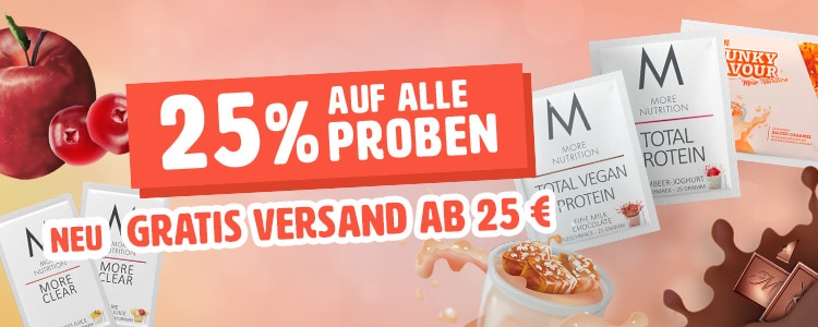 More Nutrition Special – 25% auf alle Proben | Suppligator.de