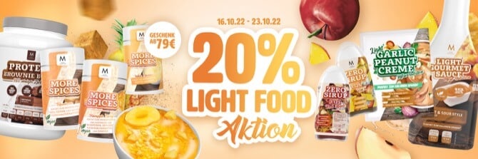 20% Light Food Aktion bei More Nutrition