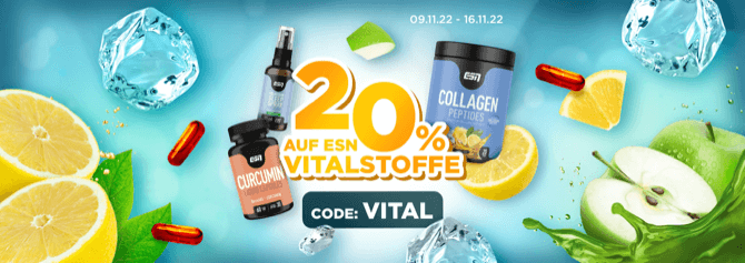 20% Rabatt auf ESN Vitalstoffe bei Fitmart | Suppligator.de