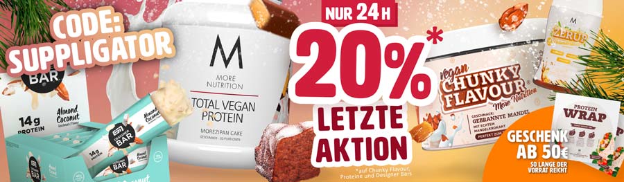 20% auf Chunky Flavour, Proteine und Zerup bei letzter More Aktion 2022 | Suppligator.de