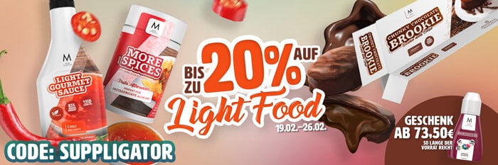 20% Rabatt auf Light Food und Synergy bei More Nutrition | Suppligator.de