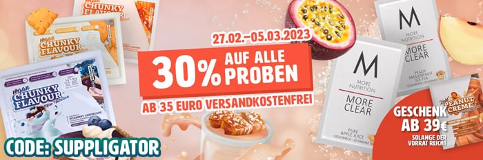 More Nutrition Probenaktion mit 30% Rabatt + Starterbundle