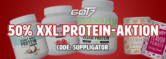 GOT7 wird geschlossen Teil 2 – 50% Rabatt auf Proteine, Flavor und Gewürze (24h)