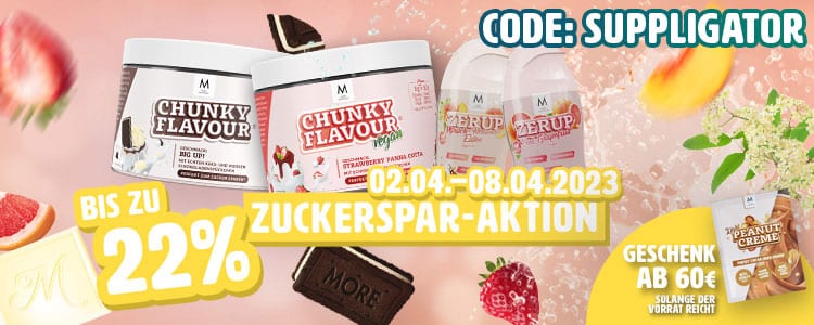 20% auf Chunky Flavour und Zerup bei More Nutrition Zuckerspar-Aktion | Suppligator.de