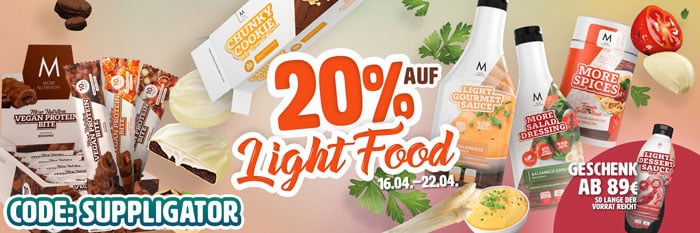 20% More Nutrition Light Food Aktion + Release neuer Produkte | Suppligator.de