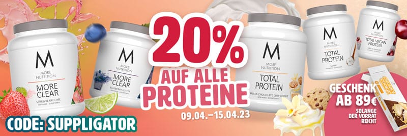 More Nutrition Aktion mit 20% Rabatt auf Chunky, Proteine & Zerup + Oster-Überraschung | Suppligator.de