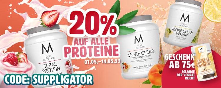20% auf alle Proteine bei More Nutrition + Launch neuer Produkte | Suppligator.de