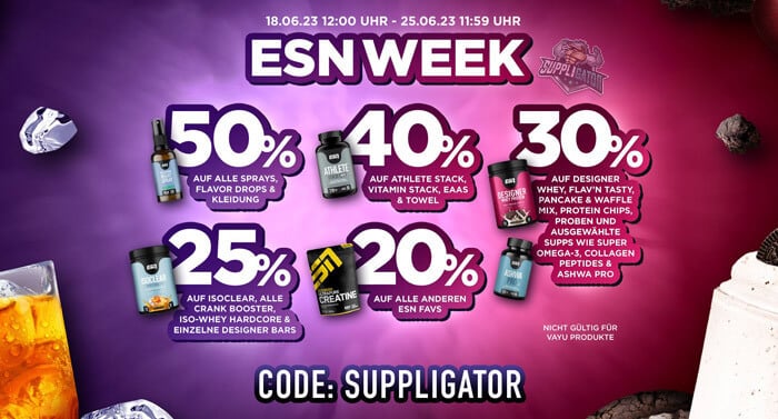 ESN Week mit bis zu 50% Rabatt im Juni 2023